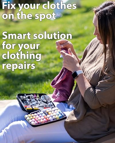 image for VelloStar Easy to Use Sewing Kit for Adults and Kids - Needle and Thre