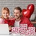 FYSUIMU Valentine's Day Heart Tissue Paper Watercolor Love Hearts Gift Wrapping Paper 13.8 x 19.7 Inch Red Pink Wrapping Tissue for Gift Bags Wedding Anniversary Party DIY Craft Decor, 60 Sheets