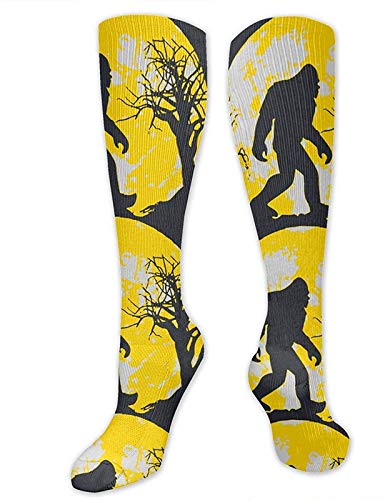 Bigfoot Sasquatch Full Moon 1 Casual Cotton Crew Socks Best For Crossfit Outdoor Activities Nursing -Running & Fitness