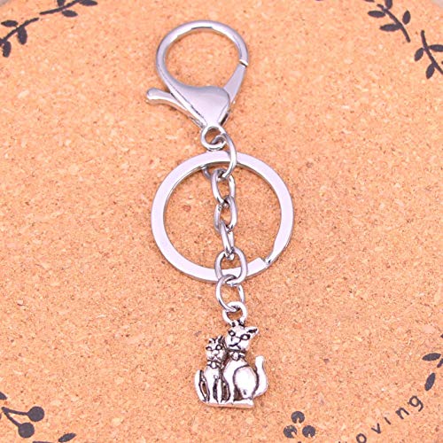 Preisvergleich Produktbild Metall Schlüsselring Geschenk Katze Schlüsselbund Schlüsselring für Mutter und Baby