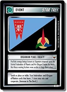 STAR TREK CCG 1E TTWT TRIBBLES ORGANIAN PEACE TREATY 17C