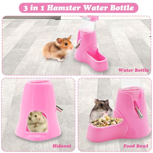 Hamster Water Bottle with Stand, Aleker 80ml Guinea Pig Water Bottle Non Drip, Automatic Feeder Water and Food Dispenser for Guinea Pig, Rat, Rabbit, Gerbil, Chinchilla, Small Animals - Image 4