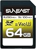 SUNEAST SDXC Card UHS-II V60 U3 4K UHD ULTIMATE PRO Professional Memory Card V60, 64GB