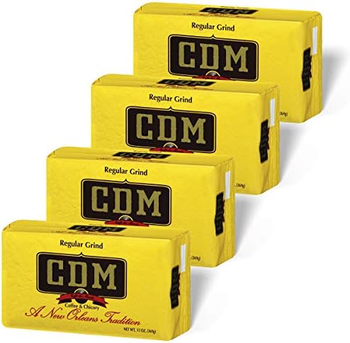 CDM Regular Grind Ground Coffee & Chicory Brick, 13 oz (Pack of 4)