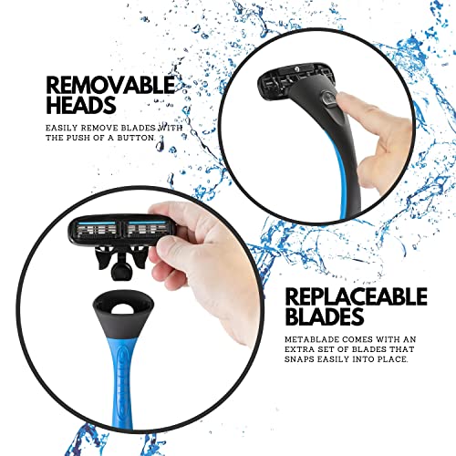 Metablade Back Shaver For Men - Long Handle Back Hair And Body Shavers - Replaceable Ultra Wide Blades, Diy Shave Wet Or Dry #TOP4