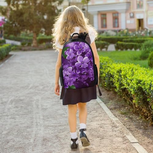 Mochila impermeable de poliéster para viaje con diseño floral miniatura 6