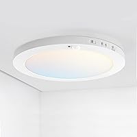 Vista 27 de ASD Lámpara de techo LED de 5" de montaje empotrado redonda, iluminación de superficie de bajo perfil 5CCT, regulable, ultradelgada