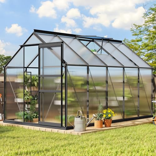 greenhouse（FTW・中古美品） YITAHOME Polycarbonate 6X10FT Greenhouse Heavy Duty Green Houses
