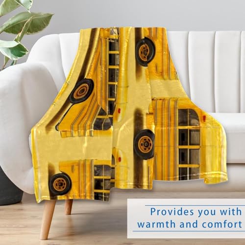 Couverture lit et canapé jaune anti-froid douce 150x100 cm