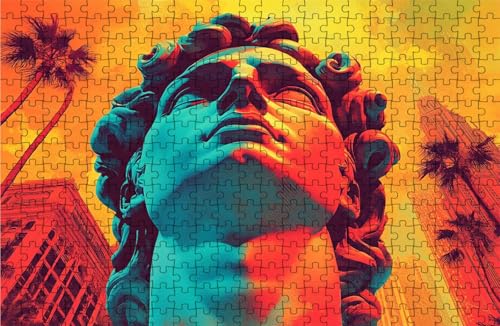 Jigsaw Puzzles for Adults 500 Piece Jigsaw Puzzles for Adults David Creative Puzzle for Family Educational Games Home Decoration Gifts for Women DIY Puzzle Wall Decoration Theme: City RXPT-3792