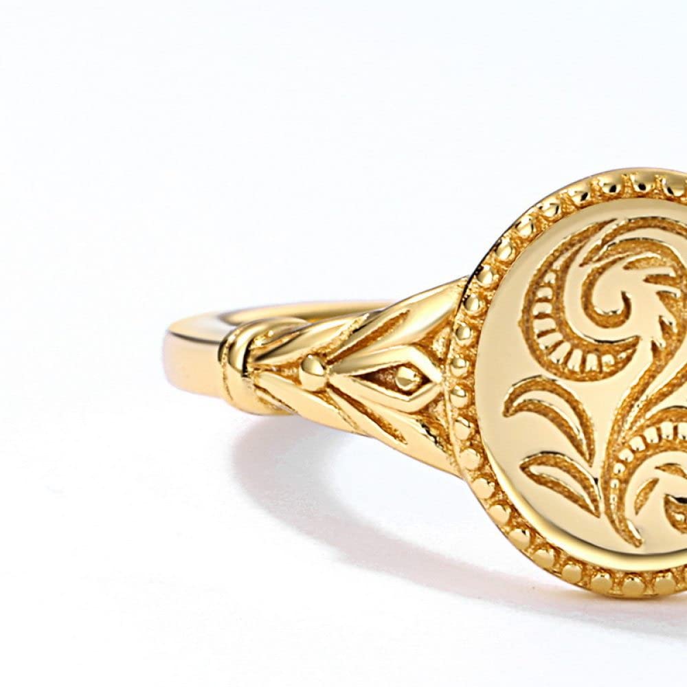 Anello In Argento Sterling 925,Anelli Robusti Regolabili Per Donna Vintage Incisione Runa Mystic Amulet Anello In Argento Sterling 925 Anelli Eternity Etnici Boho Placcato Oro Anelli Di Promessa Da