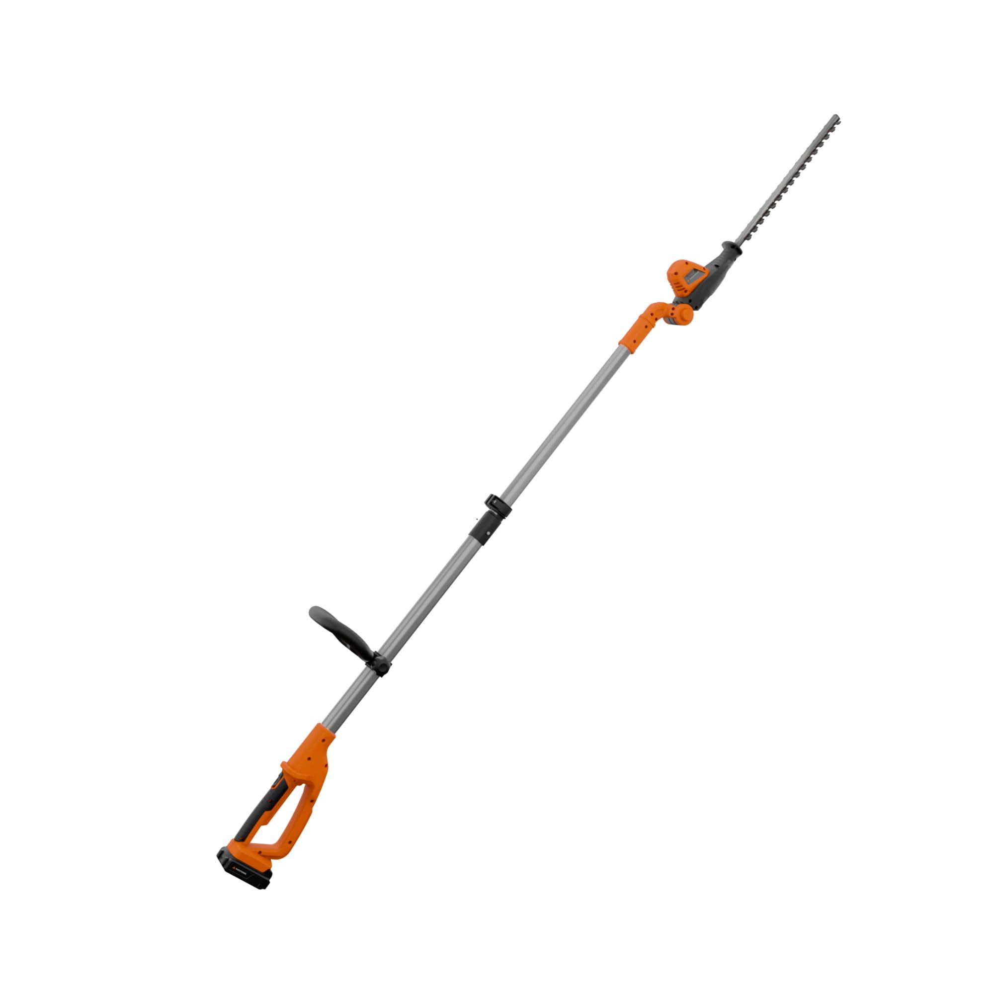 Yard Force Cortasetos de Poste inalámbrico, Extensible, Largo Alcance, Longitud de Corte de 41 cm, batería de Iones de Litio de 20 V y Cargador, Cabezal Ajustable de 135°, Cuchillas de Doble acción -
