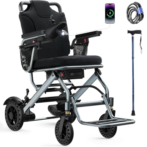 Lightweight Foldable Electric Wheelchair for Adults & Seniors, 33 lbs