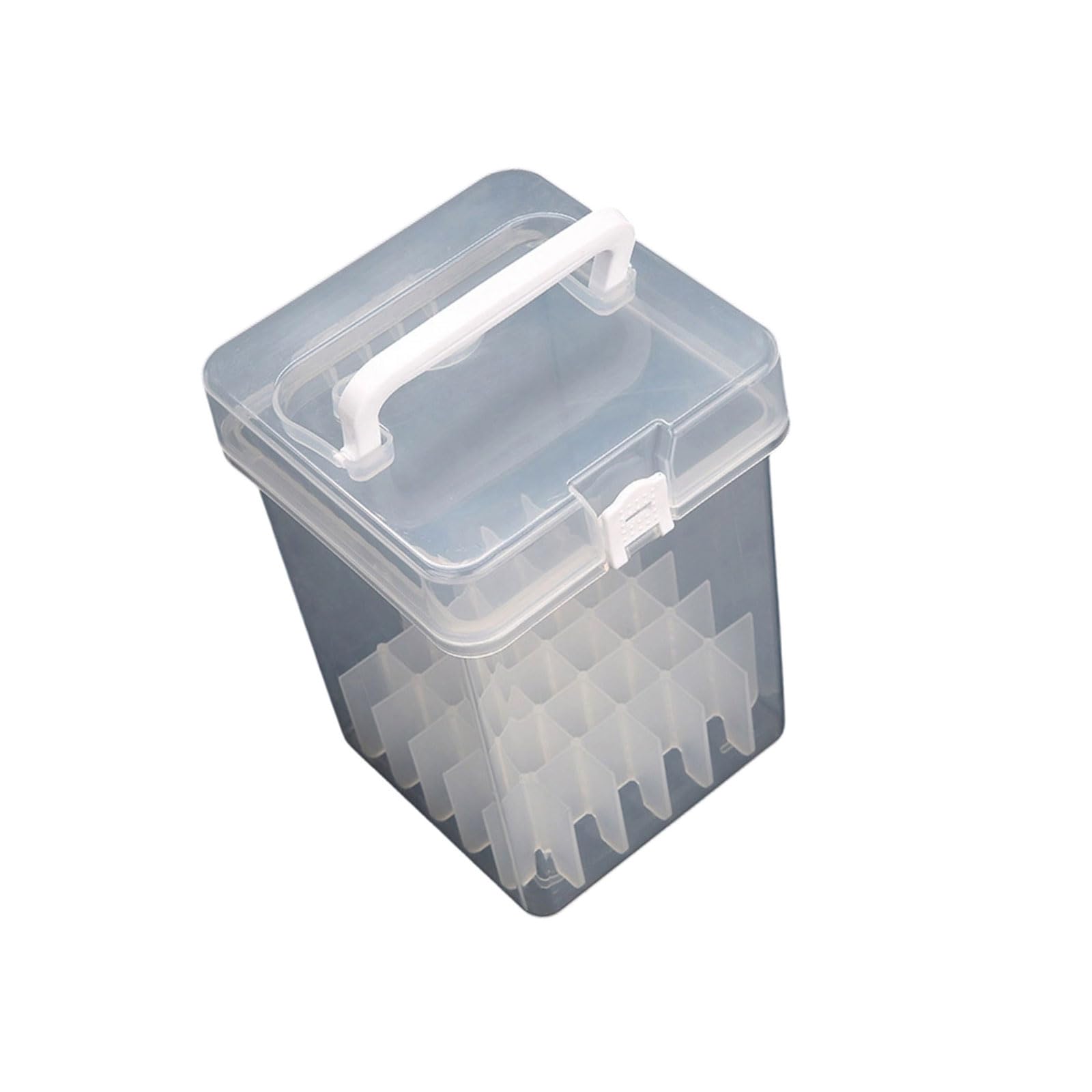 ZBIianxer Clear Marker Storage Box Multi Slots Portable Organiser Container for Artists Students Outdoor Painting Pen Planner