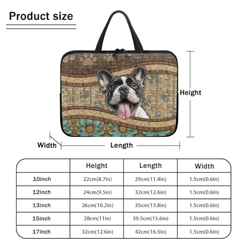 Housse ordinateur portable antichoc et imperméable à motif bouledogue - 6