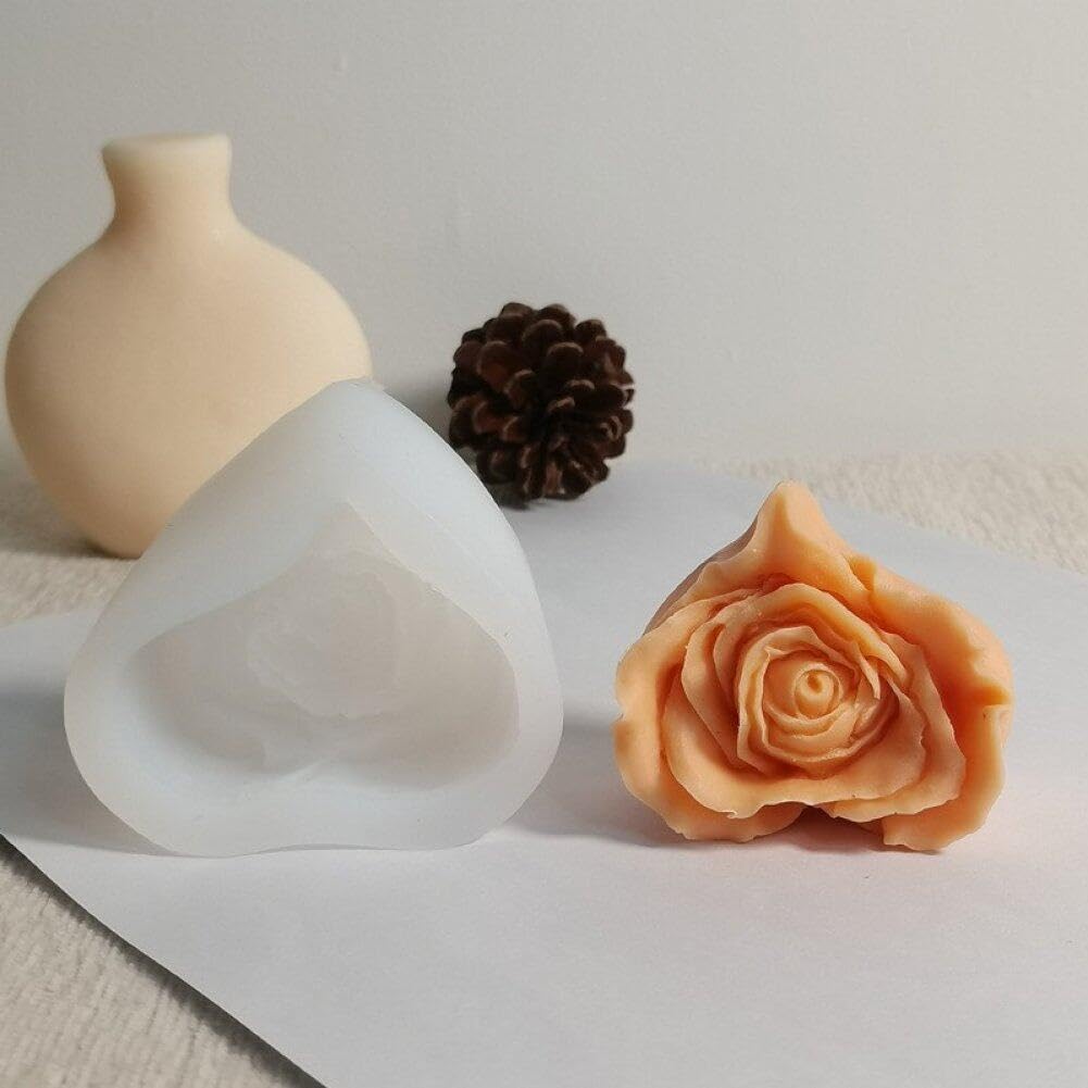 Siliconen mal voor een bloemenhart, mal voor een hartvormige kaarsdecoratie, betonnen mal voor cadeaudecoratie, Raysinform gipsmal, wasmal, doe-het-zelf idee voor een bloemenhart - België