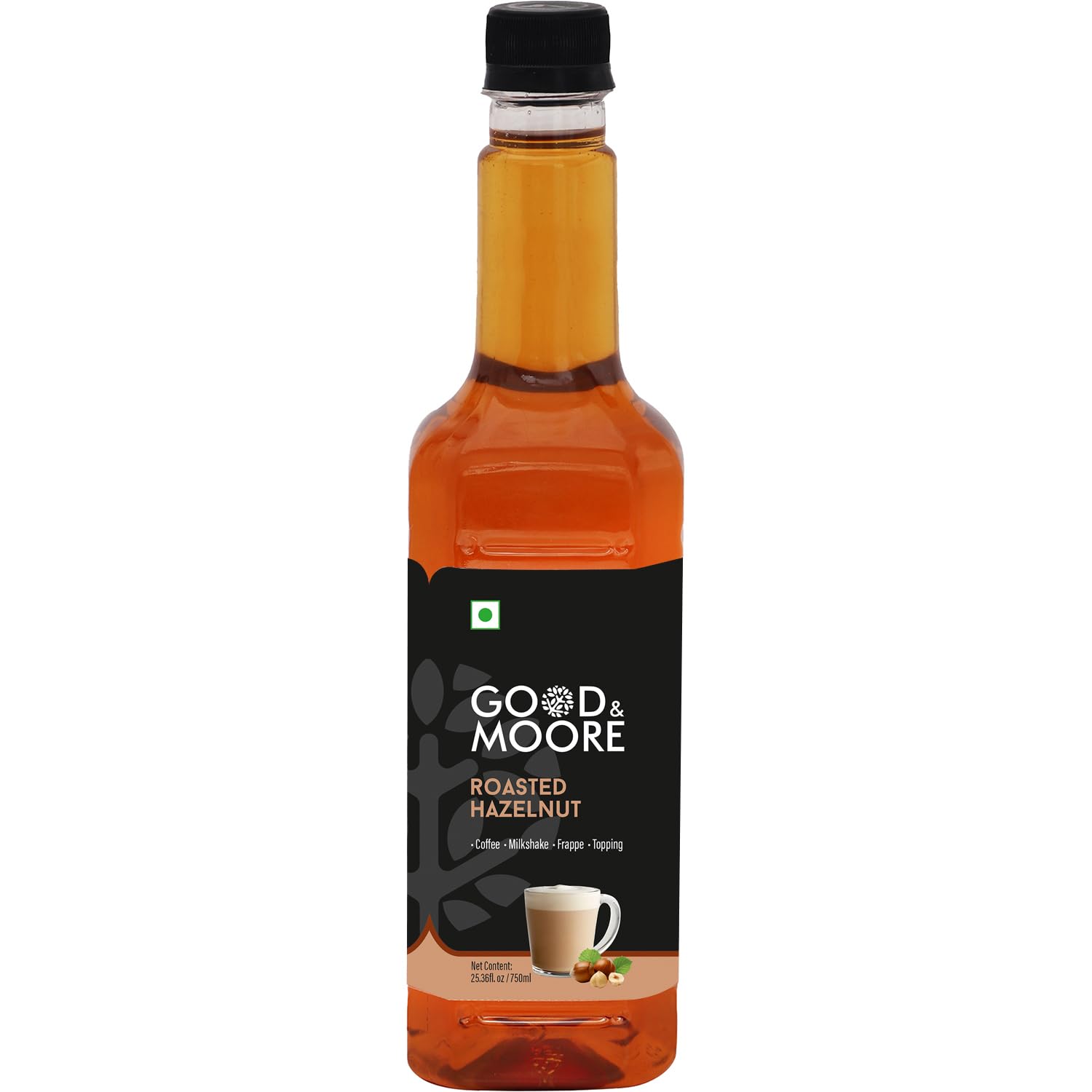 GOOD+MOORE Roasted Hazelnut Syrup Great for Desserts, Coffee and Shakes 750ml