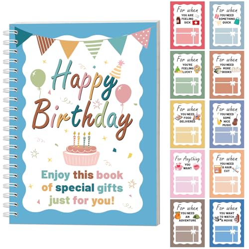 gisgfim Birthday Gift Card Book Booklet Greeting Cards Booklet Keeper Organizer Books Birthday Keepsake for Adults College Student Women Teens Kids Personalized Present Books Gift Supplies 5x7 Inches