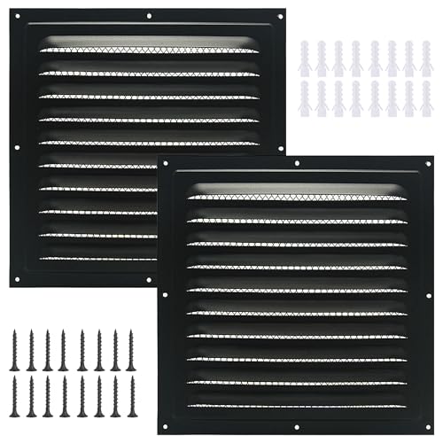 2pcs Attic Vent Soffit Vent Aluminum Wall Vent Metal Shed Vent Square...