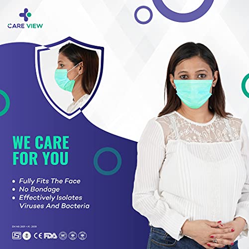 Image of 3 Ply Disposable Cotton Face Masks (Pack of 400, Blue) for Unisex with Nose Pin BIS, (ISI) Certified Mask with Melt Blown Layer