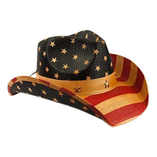 ANGELA & WILLIAM Men's & Women's Western Style Cowboy/Cowgirl Straw Hat (COW2935)