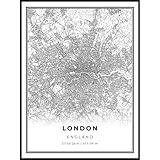 Skanndi London Area Map Print, England United Kingdom UK Map Art Poster, Modern Wall Art, Street Map
