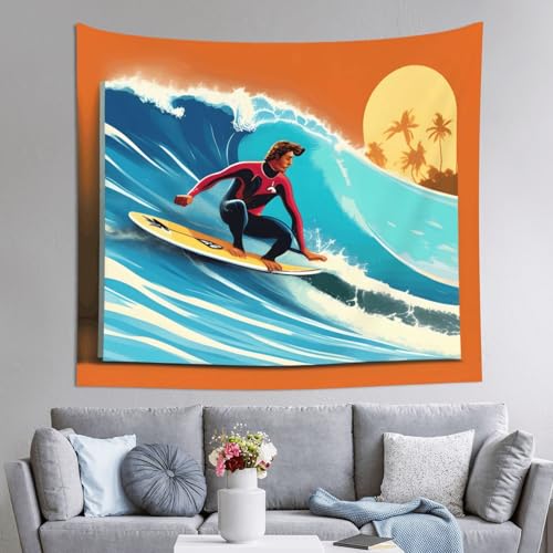 Tapisserie hawaïenne EdWal pour cacher un mur nu déco chambre 152x130