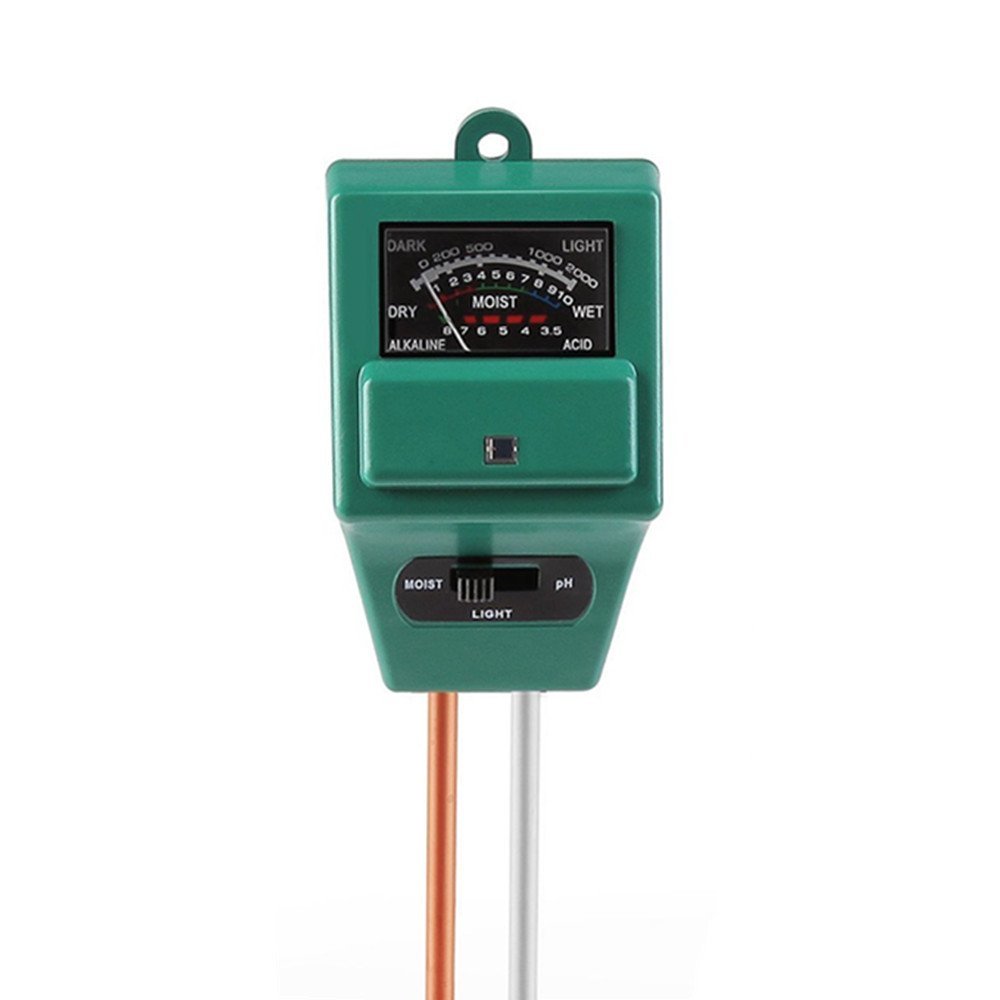 Easycat Soil pH Meter, 3-in-1 Moisture Sensor Meter/Sunlight/pH Soil Test Kits Test Function for Home and Garden, Plants, Farm, Indoor/Outdoor Us (Green)