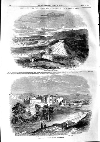 1846 RAJA HIMALAYA DU PALAIS BISULI DE FORT DE PUNJAUB RIBERSEE 1846 RAJA HIMALAYA DU PALAIS BISULI DE FORT DE PUNJAUB RIBERSEE