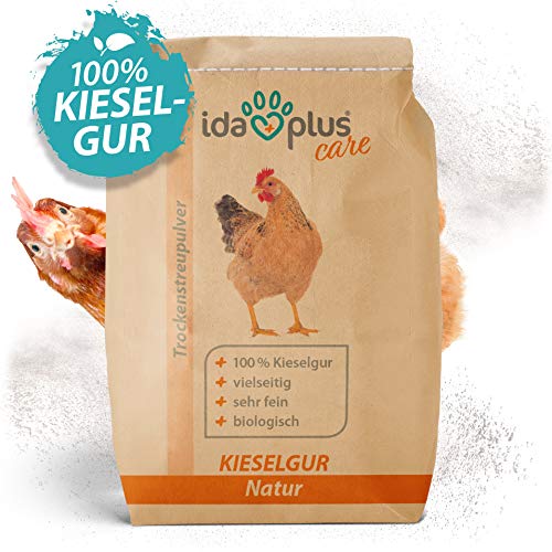 Ida Plus - Kieselgur Naturaleza en cubo/saco - Césped biológico en polvo - El producto ecológico para su gallinero y jardín - bueno para gallinas, codornices y otras aves de corral