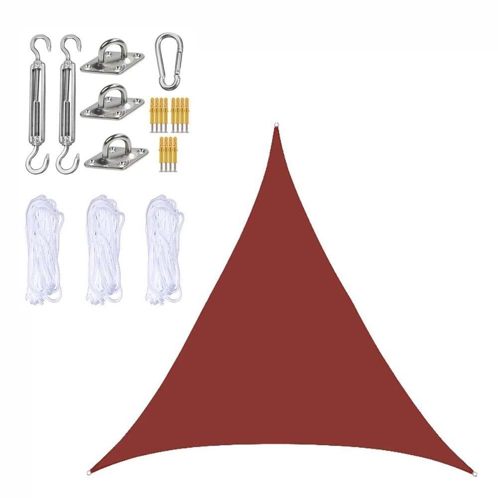 Voile d'ombrage imperméable 98% 4x4x5,7 m rouge contre pluie et soleil