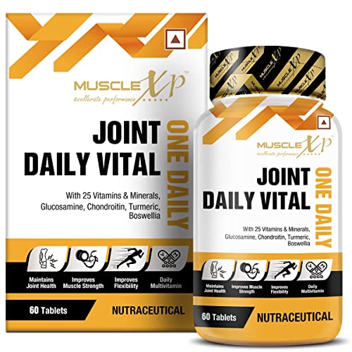 Image of MuscleXP MultiVitamin Joint One Daily Vital with Glucosamine, Chondroitin, Curcumin 95% - 60 Tablets - Pack Of 2