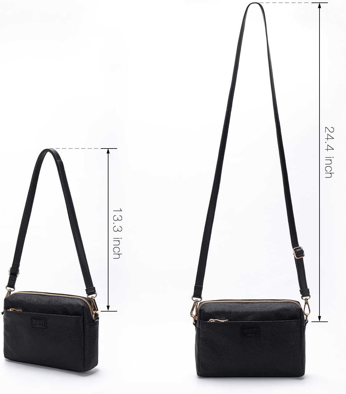 Glitter Crossbody Bags for Women, Sparkle Shoulder Handbags with Chain, Ladies Clutch Purses with Zipper Closure | Glitter, Sparkle, with Chain, Ladies, with Zipper Closure - Image 6