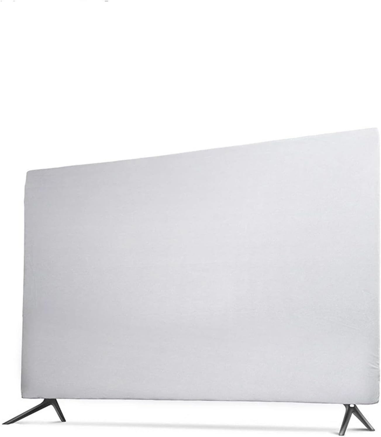 Universal TV Computer Monitor Dustproof Cover Hanging 43/49/55inches Elastic Cloth Liquid Crystal Desktop Dust for Outside TV(WHITE,55")