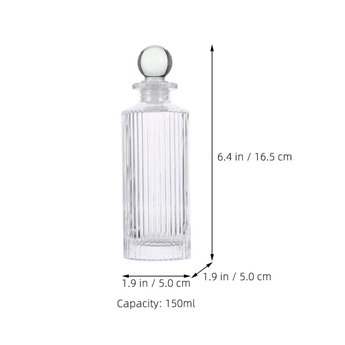 Angoily Flacon Diffuseur de Parfum en Verre Design Simple et Décoratif Diffusion 150ml Ensemble de 12 Pièces pour Maison pour Toute Pièce