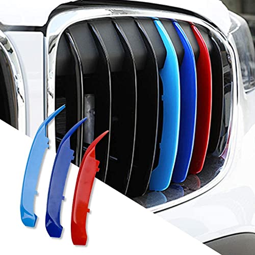 KUNGKIC Tiras de rejilla frontal de color M para 8 vigas 2016-2019 BMW X1 F48 F49 Accesorios de decoración exterior 3 piezas (BMW X1 F48 F49 de 8 vigas 2016-2019 BMW X1 F48 F49) Cover