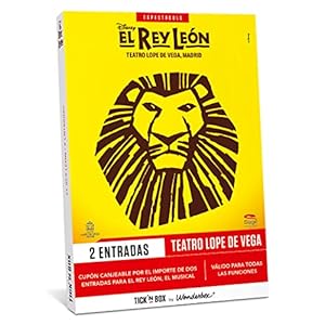 Tick&Box Caja Regalo, El Rey Leon, el Musical, 1 Entrada para 2 Personas, Disfruta del espectáculo emocionante, Regalos para Mujer y Hombre, Válido Durante 2 años