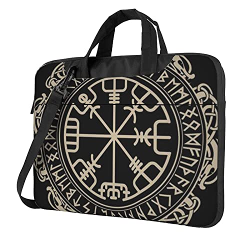 Sacoche ordinateur portable 13 à 15.6 pouces style runes nordiques pour le quotidien