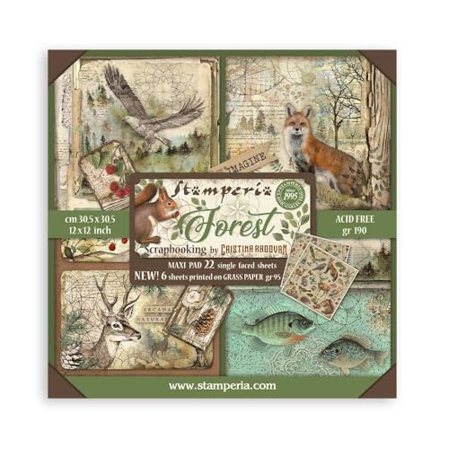 Papier de scrapbooking Stamperia sans acide pour albums et bullet journal