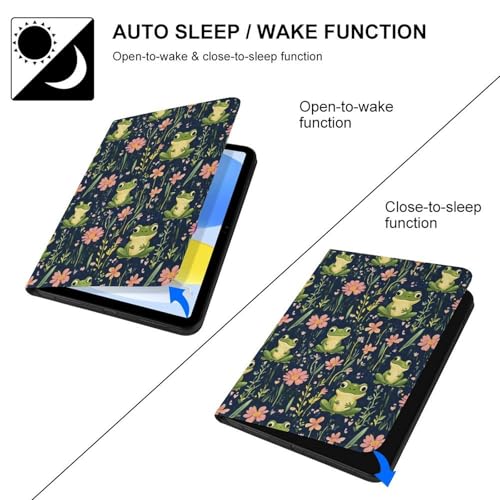 Coque iPad 10.9" veille auto et support stable imprimé fleuri - 3