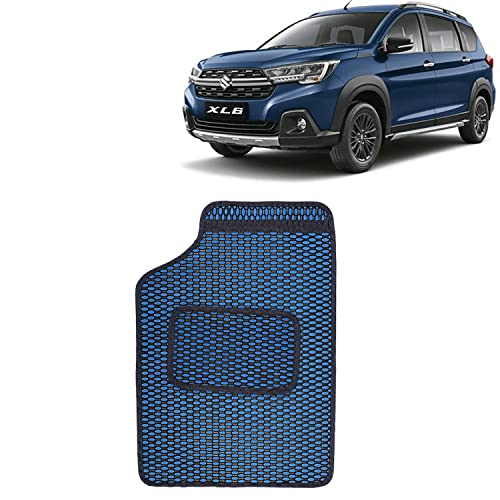 Image of Kingsway Dotted Design Car Floor Foot Mats Universal Fit for Maruti Suzuki XL6, Model Year : 2022 Onwards, Water and Dustproof, Color Blue, Set of 5 Pieces