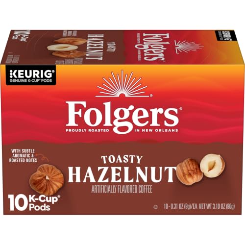 Folgers Toasty Hazelnut Artificially Flavored Coffee, K-Cup Pods, 10 Count | Medium roast coffee, Genuine K-Cup pods made to brew with your Keurig coffee maker - image 9