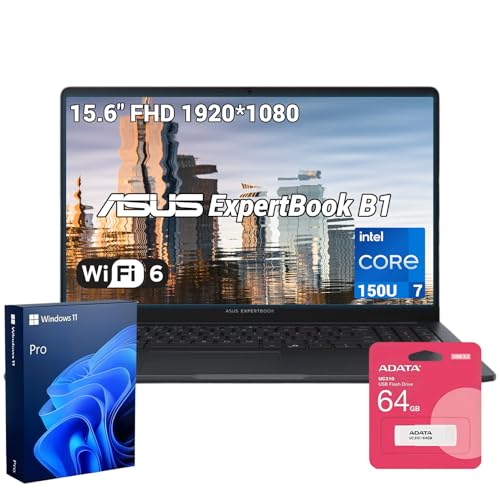 ASUS ExpertBook B1 Intel Core 7 150U Business Laptop, 16GB RAM+ 512GB SSD