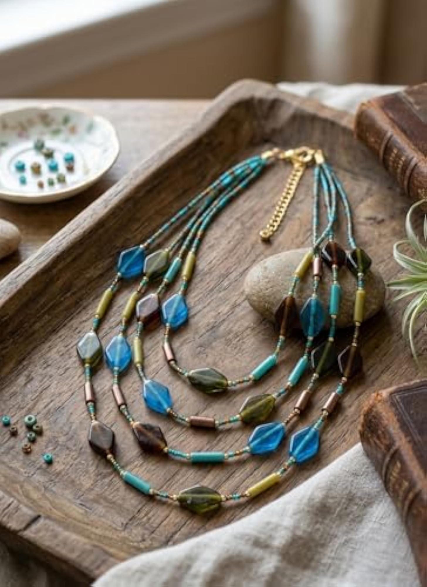 Elegant Glass Necklace, Everyday Wear