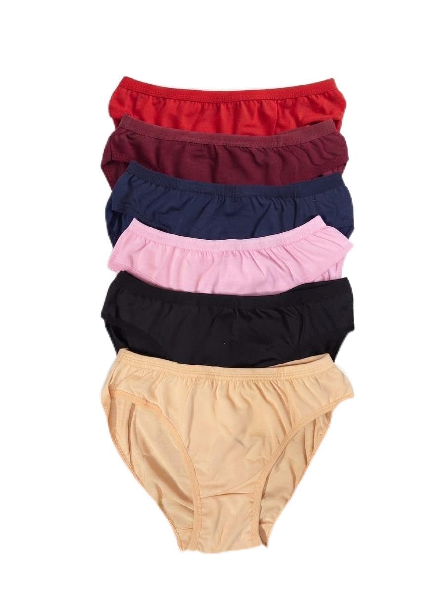 Women's Cotton Bikini Panties, Pack of 6 Breathable Comfort Briefs Underwear, Polka Dot and Geometric Print Soft Stretch Hipster Underpants,-image-2