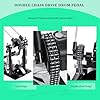 Vaisoeny Double Bass Drum Pedal, Double Chain Double Bass Pedal, Double Kick Pedal for Bass Drum，Drum Set Kit and Electronic Drums (V-HT12) #1