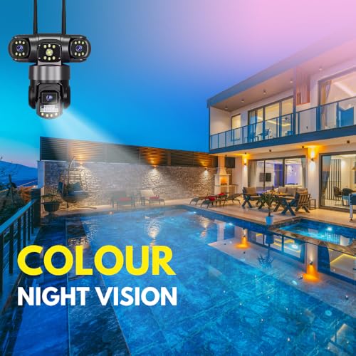 Image of Maizic Smarthome Batman 4G SIM 3-in-1 CCTV Camera (3 * 5MP) | Full HD 360 Degree Pan-Tilt | Triple Lens & Screen | 2-Way Talk | Dual Side Cameras (180 Degree Rotation) | Home Security Camera