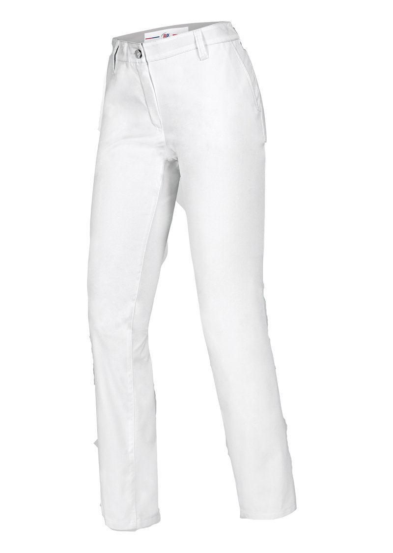 BP 1734-686-21/18n, Women's chinos, Stretch fabric 230,00 g/m², fabric blend with stretch, Color white, Size 18n