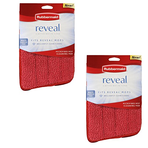 Rubbermaid - Reveal Mop Microfiber Cleaning Pad, Red, 15