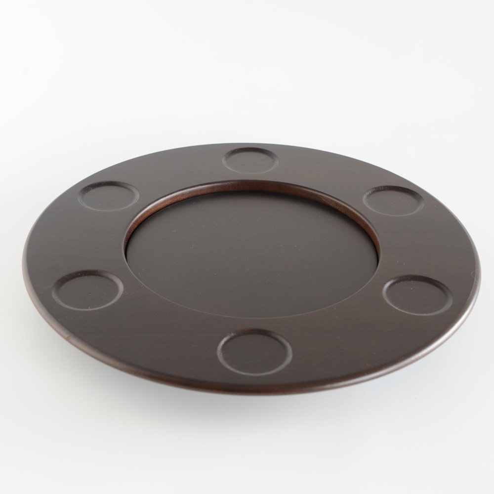 Alessi - SG61 B - Mami Vassoio girevole per fonduta in legno.